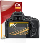 atFoliX 3x Screen Protection Film for Nikon D5500 matt&shockproof