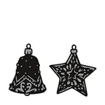 Marianne Design Craftables Tiny's Ornaments Star & Bell Die, Grey