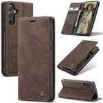 CaseMe Samsung Galaxy A36 Slimmat plånboksfodral, Brun