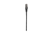 Intellinet Network Patch-kabel, Cat6, 1m, Svart, CCA, U/UTP, PVC, RJ45, Guldpläterade kontakter, Snagless, Startad, Livstidsgaranti, Polybag - patchkabel - 1 m - sort