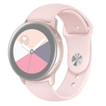 Beilaishi For Samsung Galaxy Watch Active2 Bluetooth Version 40mm Smart Watch Solid Color Silicone Wrist Strap Watchband(Pink) replacement watchbands (Color : Pink)