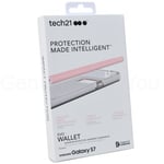 Tech21 Samsung Galaxy S7 Evo Wallet Flip Folio Case Cover Card Holder - Pink