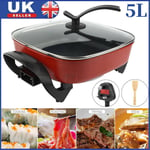 1360W Electric Barbecue Pan Grill Teppanyaki Cook Fry BBQ Oven Hot Pot Kitchen
