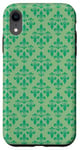 Coque pour iPhone XR Fleur de lys vert motif floral fleur de lys