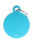 MyFamily ID Tag Basic collection Big Round Light Blue in Aluminum