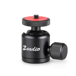 Zeadio Tripod Mini Ball Head, Metal Mount Adapter for Cameras, DSLR, Monopod, Slider, Tripod, Selfie Stick etc
