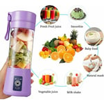 Presse-agrumes portable Blender électrique usb Mini blender portable pour shakes et smoothies Mixeur de jus de 380 ml avec six lames Idéal pour