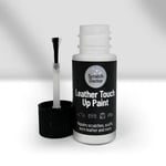 WHITE Leather Touch Up Paint 15ml for scratches scuffs bags shoes furniture cars