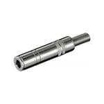 11071 Prise Jack - 6 35 mm - stéréo - structure en métal avec protection anti-torsion (11071) - Goobay
