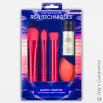 1 REAL TECHNIQUES Sparkle + Sleigh Makeup Brush & Sponge Set "RT-0015" Joy's