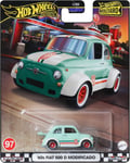 Modèle FIAT 500 D Modifié 1960 Voiture 1:64 6Cm Hot Wheels Boulevard HRT65