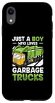 iPhone XR Just A Boy Who Loves Garbage Trucks Trash Love Truck Boys Case