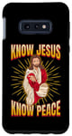 Galaxy S10e Know Jesus, know peace. Christian faith Case
