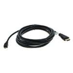 Câble Micro-HDMI vers HDMI 1.4 haut de gamme longueur 3,0m pour Panasonic Lumix DMC-TZ101 garantie 1 an