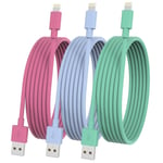 Iphone Charger Cable, Lightning Cable 3Pack 3M/10FT [Apple Mfi Certified] Fast C
