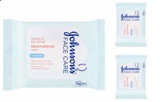 Johnson's Moisturising Wipes Face Care Makeup Be Gone (25) x 3