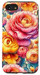 Coque pour iPhone SE (2020) / 7 / 8 Fleurs de renoncule luxuriantes