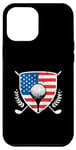 Coque pour iPhone 13 Pro Max Golfeur drapeau américain joueur de balle de golf Patriot 4 juillet