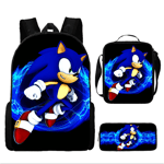 Sonic skolryggsäck för barn, matlåda, pennfodral set om tre - spotförsäljning 38