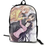 Kimi-Shop Sword Art Online-Kirito,Asuna And Yui Anime Cartoon Cosplay Canvas Shoulder Bag Backpack Fashion Lightweight Travel Daypacks School Backpack Laptop Backpack