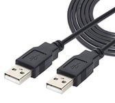 Electraline 500320, USB, Cordon de rallonge mâle pour câble d'ordinateur Portable Souris avec Disque U(2m), Noir