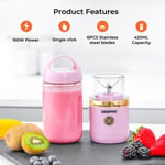 GEEPAS Rechargeable Blender Smoothie Maker Portable 420ML Fruit Mixer Juicer