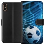 Apple iPhone XS Svart Plånboksfodral Fotboll