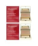 Clarins Womens Everlasting Compact No.113 Chestnut Foundation 10g x 2 - NA - One Size