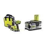 Ryobi R18IW3-120S 18V ONE+ Cordless 3 Speed Impact Wrench Starter Kit (1 x 2.0Ah) & RB18L50 ONE+ Lithium+ 5.0Ah Battery, 18 V