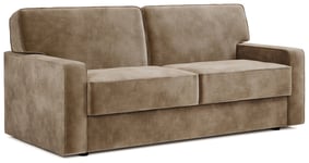 Jay-Be Linea Velvet 3 Seater Sofa Bed - Beige