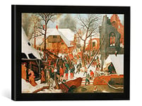 Kunst für Alle 'Image encadrée de Pieter Brueghel l'Ancien L'adoration des HL. Trois Rois, d'art dans Le Cadre de Haute qualité Photos Fait Main, 40 x 30 cm, Noir Mat