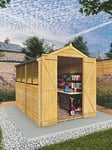 Mercia 8 X 6Ft Great Value Overlap Apex Shed With Windows And Double Doors - Fsc&Reg; Certified