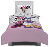DISNEY Minnie Mouse Kids Pink and White Bedding Set - Single