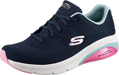 Skechers Women's Skech-AIR Extreme 2.0 Classic Vibe Sneaker, Navy Mesh/Lt Blue & Pink Trim, 6 UK