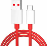 Original Câble Chargeur Data Cordon Fil d'Alimentation Rouge Charge Recharge Rapide 4A Max USB-A vers Type-C Pour OnePlus One Plus One+ Two 2 Three 3 3T 5 5T 6 6T 7T 8 8T 9 Pro N100 N10 Nord 2 5G