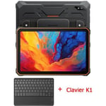 Blackview Active 8 Pro Tablette Incassable 10.36" 2.4K FHD+ 16Go+256Go 22000mAh(33W) G99 48MP+16MP Android 13 Orange Avec Clavier K1