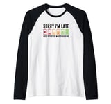 Sorry I'm Late My E-Scooter Was Charging, Electric Scooter Raglan Baseball Tee
