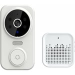 Sonnette vidéo à distance sans fil, maison intelligente Wifi porte sonnette extérieure sans fil caméra carillon interphone audio bidirectionnel
