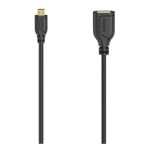 Hama - Câble micro-USB otg Flexi-Slim, usb 2.0, 480 Mbit/s, 0,15 m (200613)