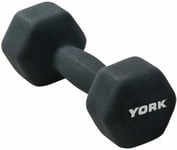 York Fitness Barbell Neo Hex Single Free Weight Dumbbell Exercise Equipment, 6Kg