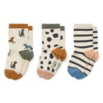 Liewood Silas cotton socks 3pk – leopard multi mix - 19-21