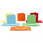 Creativ Kort och kuvert - kortstl. 15x15 cm Mix färg 50st