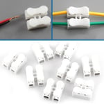 100pcs 10a 220v 2 Pin Push Quick Wire Cable Connector White