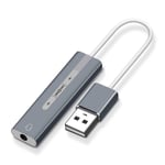 INF Eksternt lydkort USB 2.0 til 3.5 mm adapter til hovedtelefoner