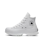 CONVERSE Homme Chuck Taylor All Star Lugged 2.0 Leather Sneaker, Blanc, 44.5 EU