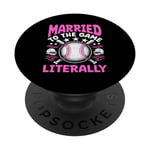 Married To The Game Literally Baseball Player Coach PopSockets Swappable PopGrip