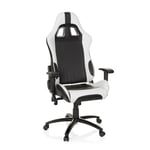 hjh OFFICE 729070 gaming chair MONACO II faux leather black white ergonomic office chair racing tilt mechanism adjustable armrests