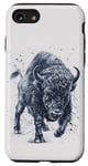 Coque pour iPhone SE (2020) / 7 / 8 Rage of the Beast : Vintage Bison Buffalo