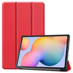 samsung Samsung Tab S6 Lite Tri-Fold PU Case Red