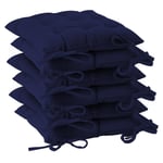 Square Garden Chair Seat Cushions Pack of 6